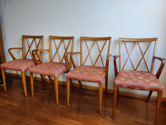 Image 1 of 4x Midcentury Design Poly-Z Arm Chairs With Back