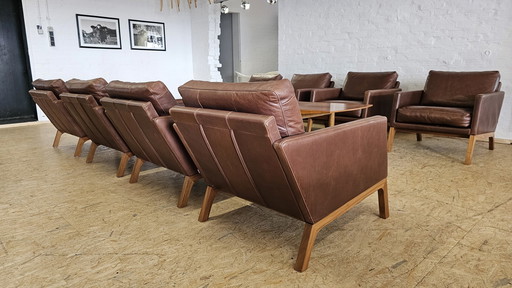 Bo Concept leather armchair office seating group