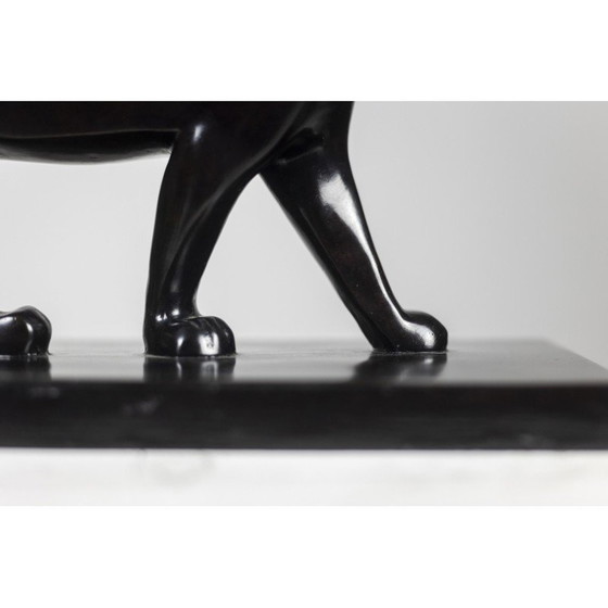 Image 1 of Vintage “Black Panther” sculpture in bronze and cast iron by François Pompon for Atelier Valsuani, 2006