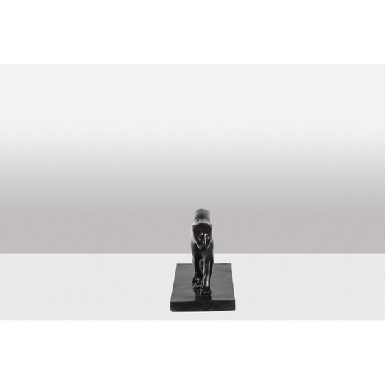 Image 1 of Vintage “Black Panther” sculpture in bronze and cast iron by François Pompon for Atelier Valsuani, 2006