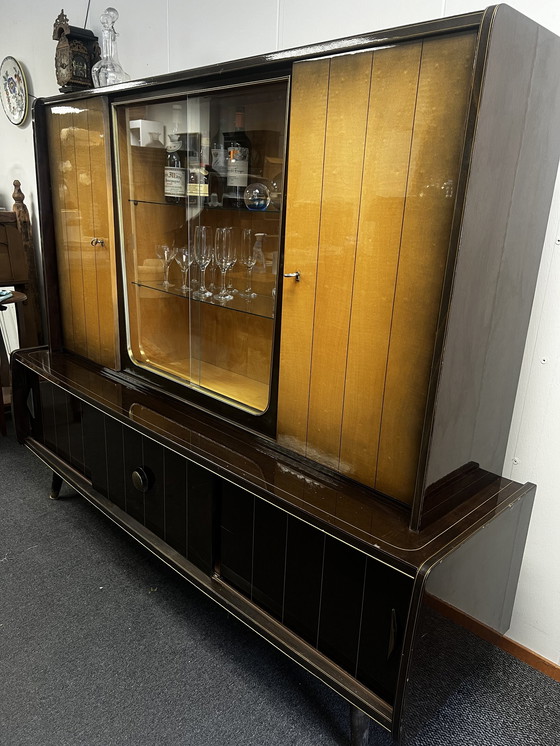 Image 1 of Vintage Highboard / Dressoir / Wandkast met bar