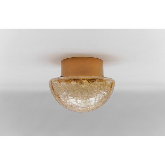 Image 1 of Pair of vintage gold and amber mushroom-shaped wall lamp, 1960