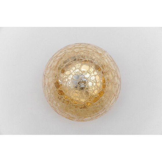 Image 1 of Pair of vintage gold and amber mushroom-shaped wall lamp, 1960