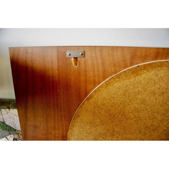 Image 1 of Vintage rosewood and ceramic mirror by Berthold Muller