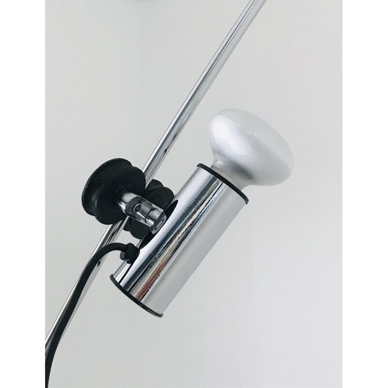 Image 1 of Vintage "Molla" floor lamp in chromed steel by C. Leonardi and F. Stagi for Lumenform, Italy 1971