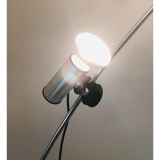 Image 1 of Vintage "Molla" floor lamp in chromed steel by C. Leonardi and F. Stagi for Lumenform, Italy 1971