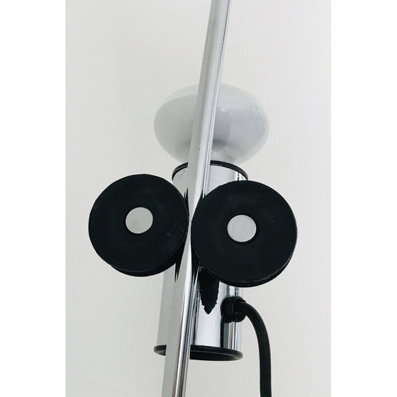 Image 1 of Vintage "Molla" floor lamp in chromed steel by C. Leonardi and F. Stagi for Lumenform, Italy 1971