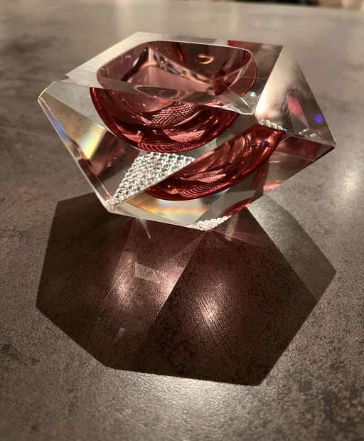 Sommerso Flavio Polished Ashtray For Seguso Murano