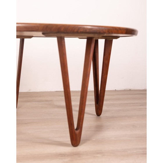 Image 1 of Vintage round side table in rosewood by Tove and Edvard Kindt-Larsen, 1950s