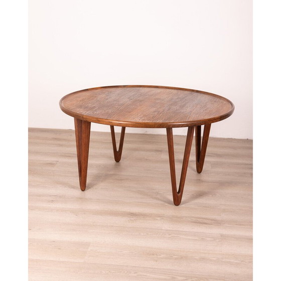 Image 1 of Vintage round side table in rosewood by Tove and Edvard Kindt-Larsen, 1950s