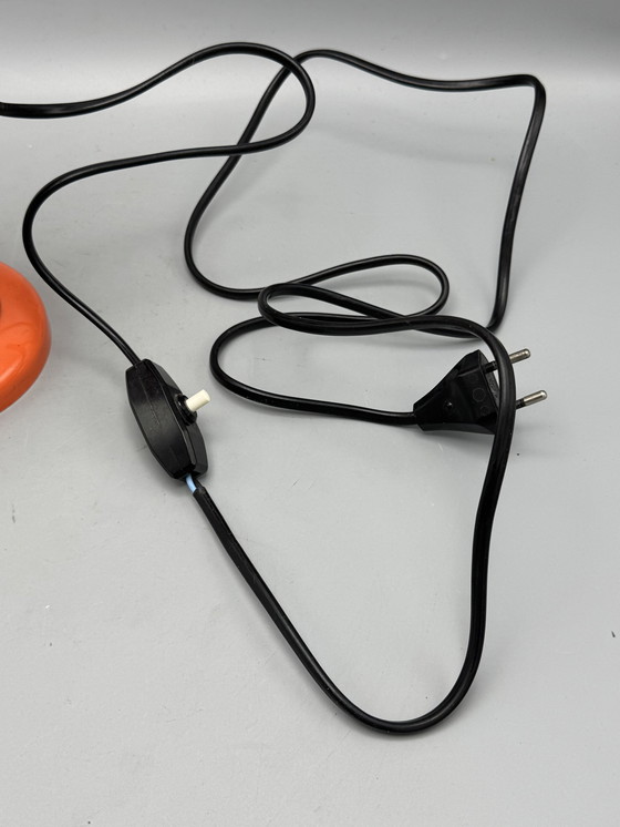 Image 1 of Vintage Space Age Orange Eyeball Wall Light, Table Lamp