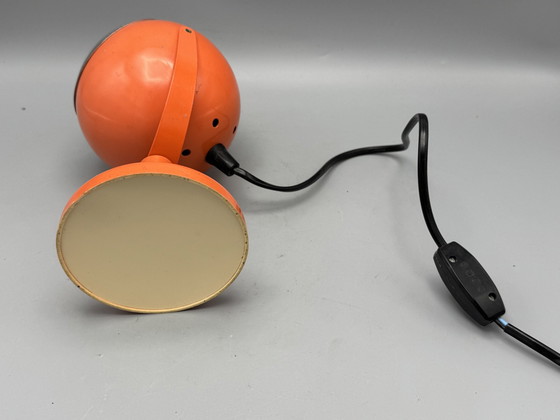 Image 1 of Vintage Space Age Orange Eyeball Wall Light, Table Lamp