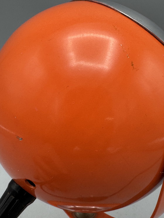 Image 1 of Vintage Space Age Orange Eyeball Wall Light, Table Lamp
