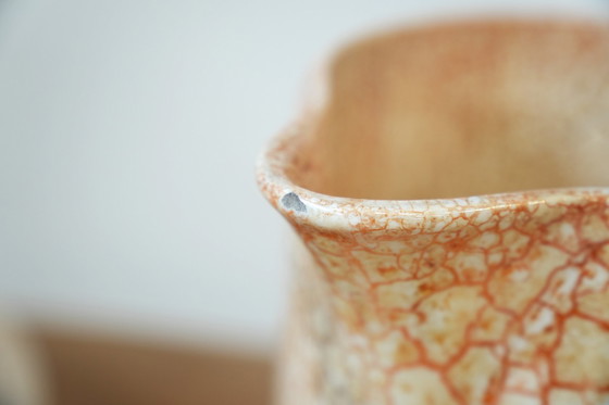 Image 1 of Brocca e ciotola Crackle di Ditmar Urbach degli anni '80 – Arte ceramica ceca