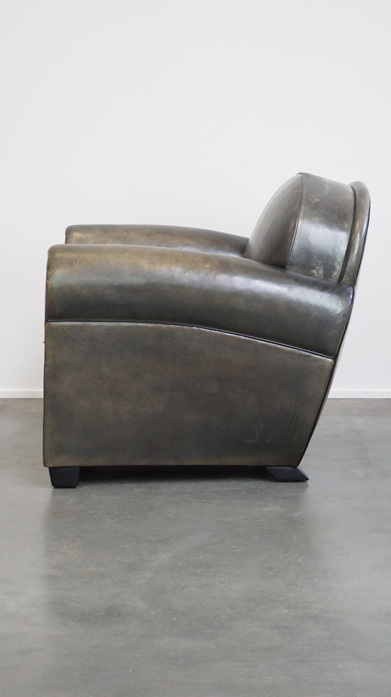 Image 1 of Sheepskin Leather Bart Van Bekhoven Design Armchair