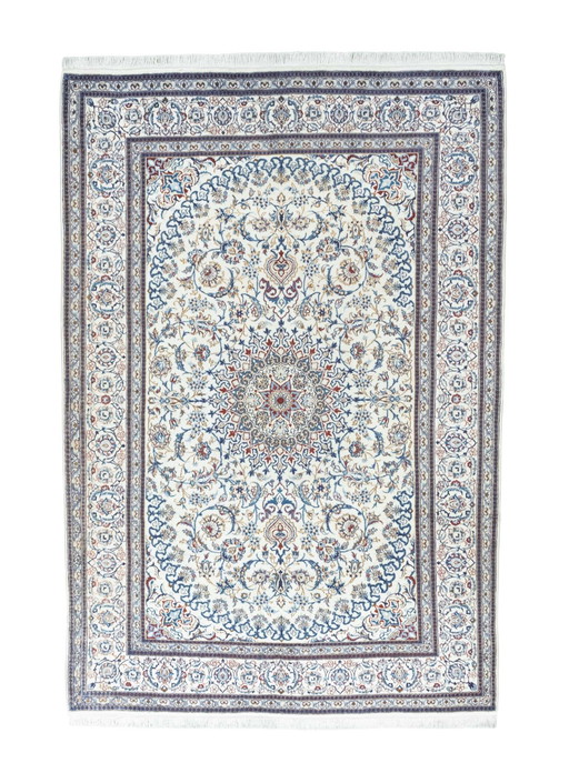 Hand-knotted Nain 9La Oriental Rug With Silk -295 X 200 Cm