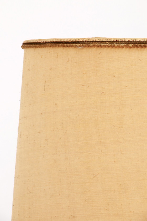 Image 1 of Brutalist Table Lamp Marble & Glass, Vintage 1980