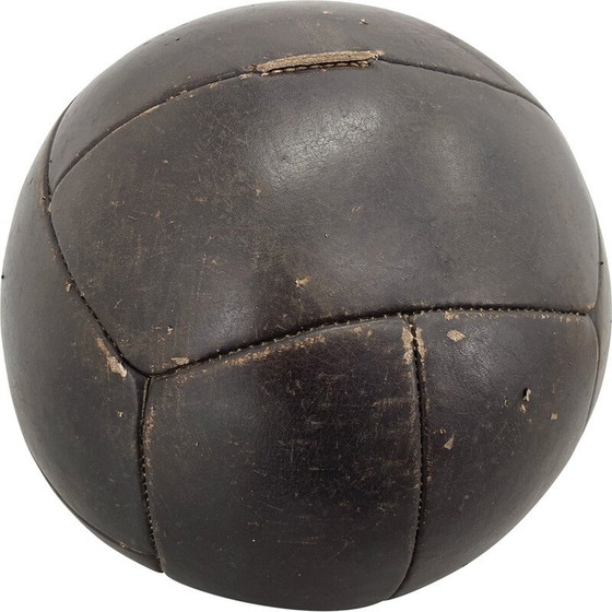 Image 1 of Fiaschetta per medicinali in pelle nera d'epoca, Cecoslovacchia 1930