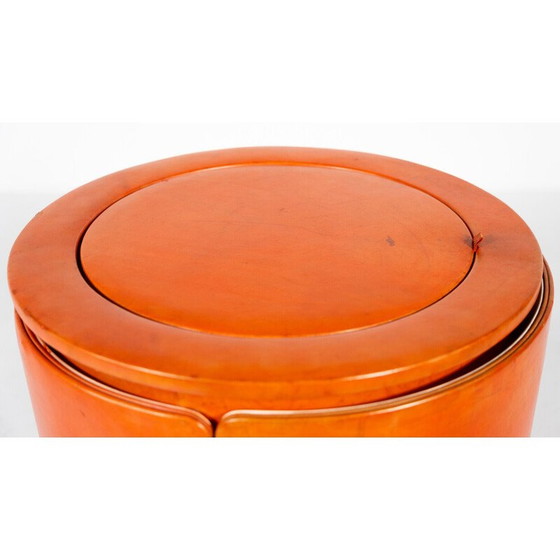 Image 1 of Vintage red vanity mod by Luigi Massoni for Poltrona Frau, 1968