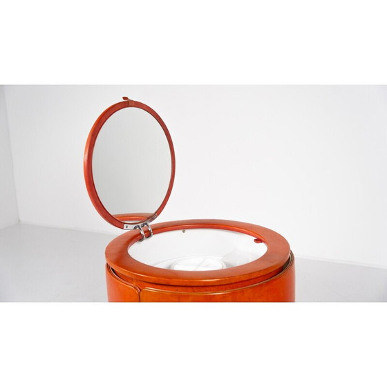 Image 1 of Vintage red vanity mod by Luigi Massoni for Poltrona Frau, 1968