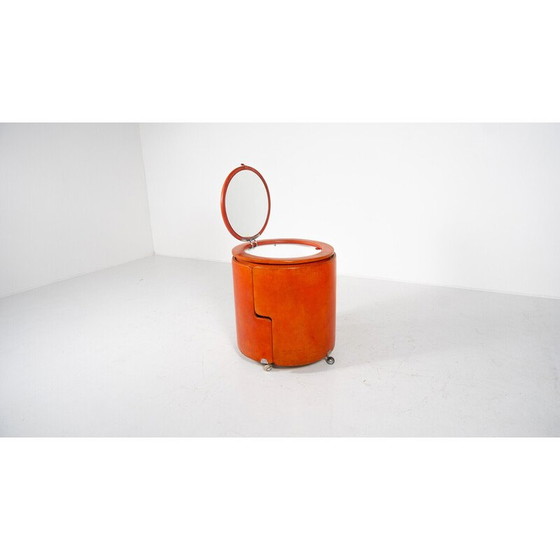 Image 1 of Vintage red vanity mod by Luigi Massoni for Poltrona Frau, 1968