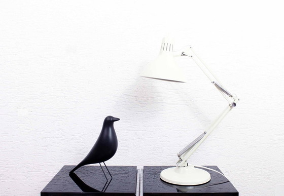 Image 1 of Vintage Regent Architect Lamp, Articulated White Metal, 1970