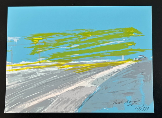 Image 1 of Silkscreen Bert Bruijn - Night Car