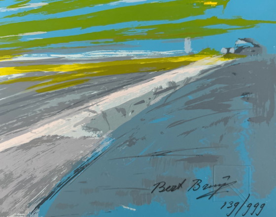 Image 1 of Silkscreen Bert Bruijn - Night Car