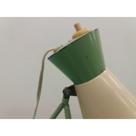 Image 1 of Lampada da tavolo vintage in metallo e vetro, Cecoslovacchia 1958