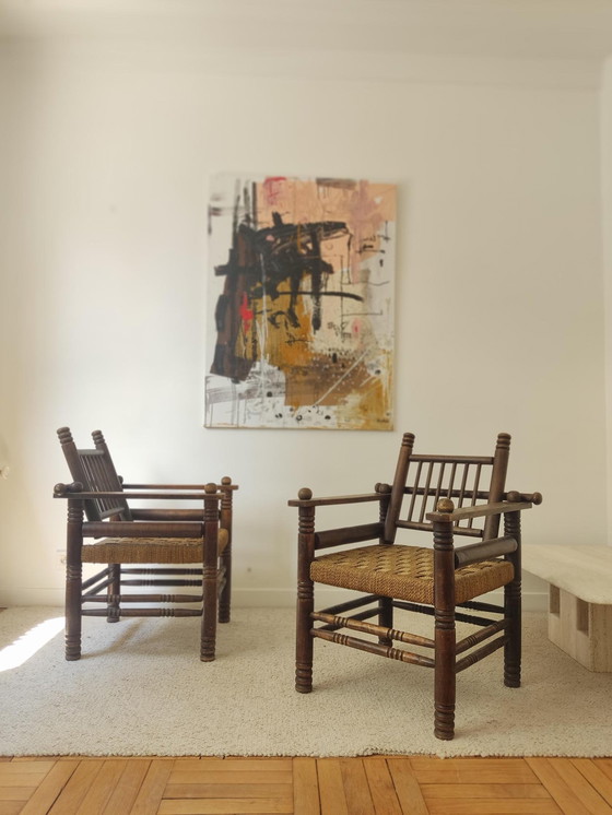 Image 1 of Pair Of Dudouyt Armchairs - France 1940