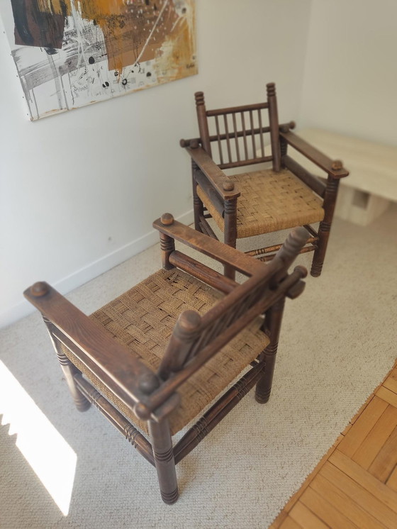 Image 1 of Pair Of Dudouyt Armchairs - France 1940