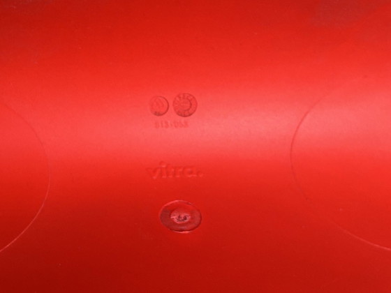 Image 1 of 2x Vitra Verner Panton Chair Red