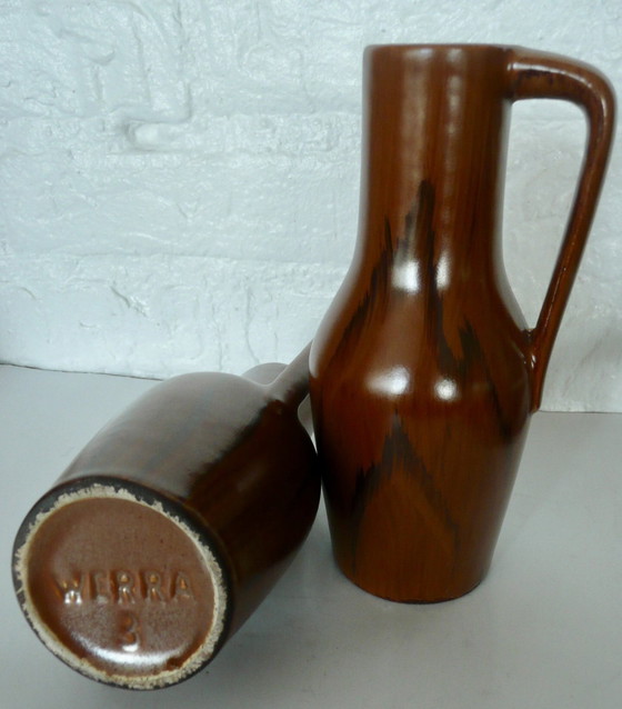 Image 1 of 2X Vintage Vases, Brand Werra, West Germany.