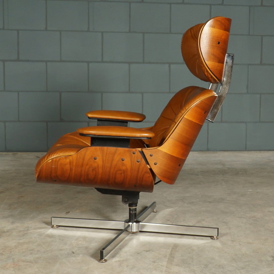 Image 1 of Mid - Century swivel armchair