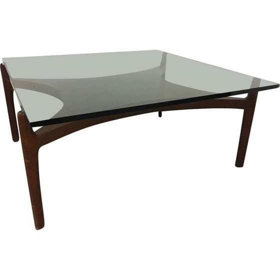 Image 1 of Tavolino da caffè vintage in teak di Sven Ellekaer, Danimarca 1960