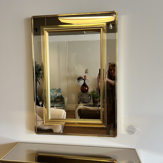 Image 1 of Romeo Rega Brass side table + mirror