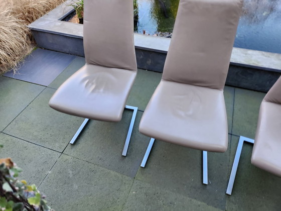 Image 1 of 6x Rolf Benz 7800 Taupe chairs