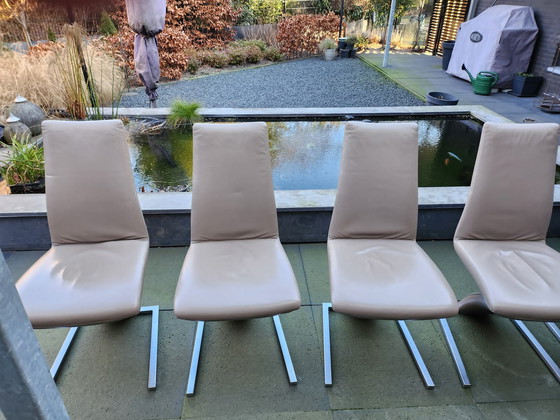 Image 1 of 6x Rolf Benz 7800 Taupe chairs