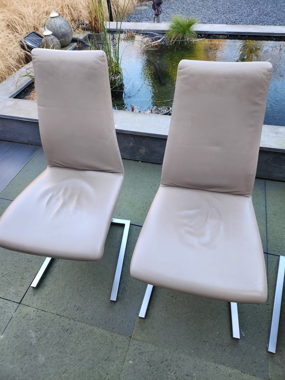 Image 1 of 6x Rolf Benz 7800 Taupe chairs