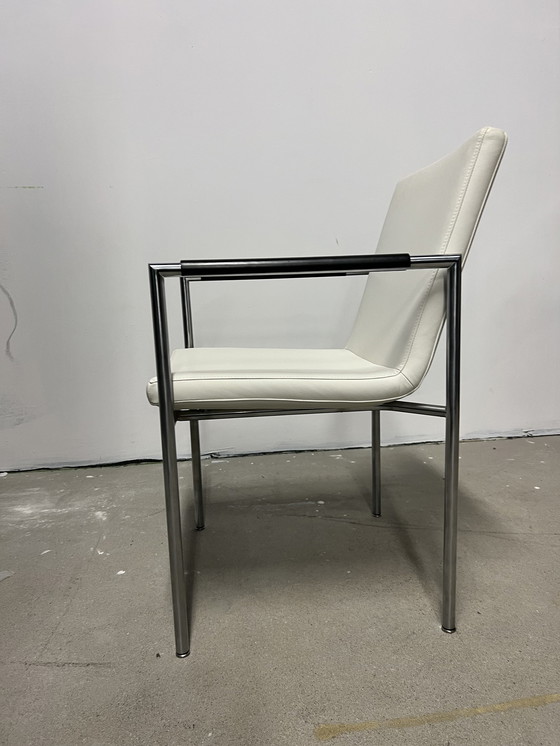 Image 1 of Gelderland Lucca Dining chairs white leather