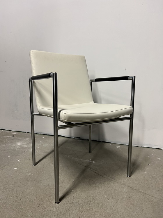 Image 1 of Gelderland Lucca Dining chairs white leather