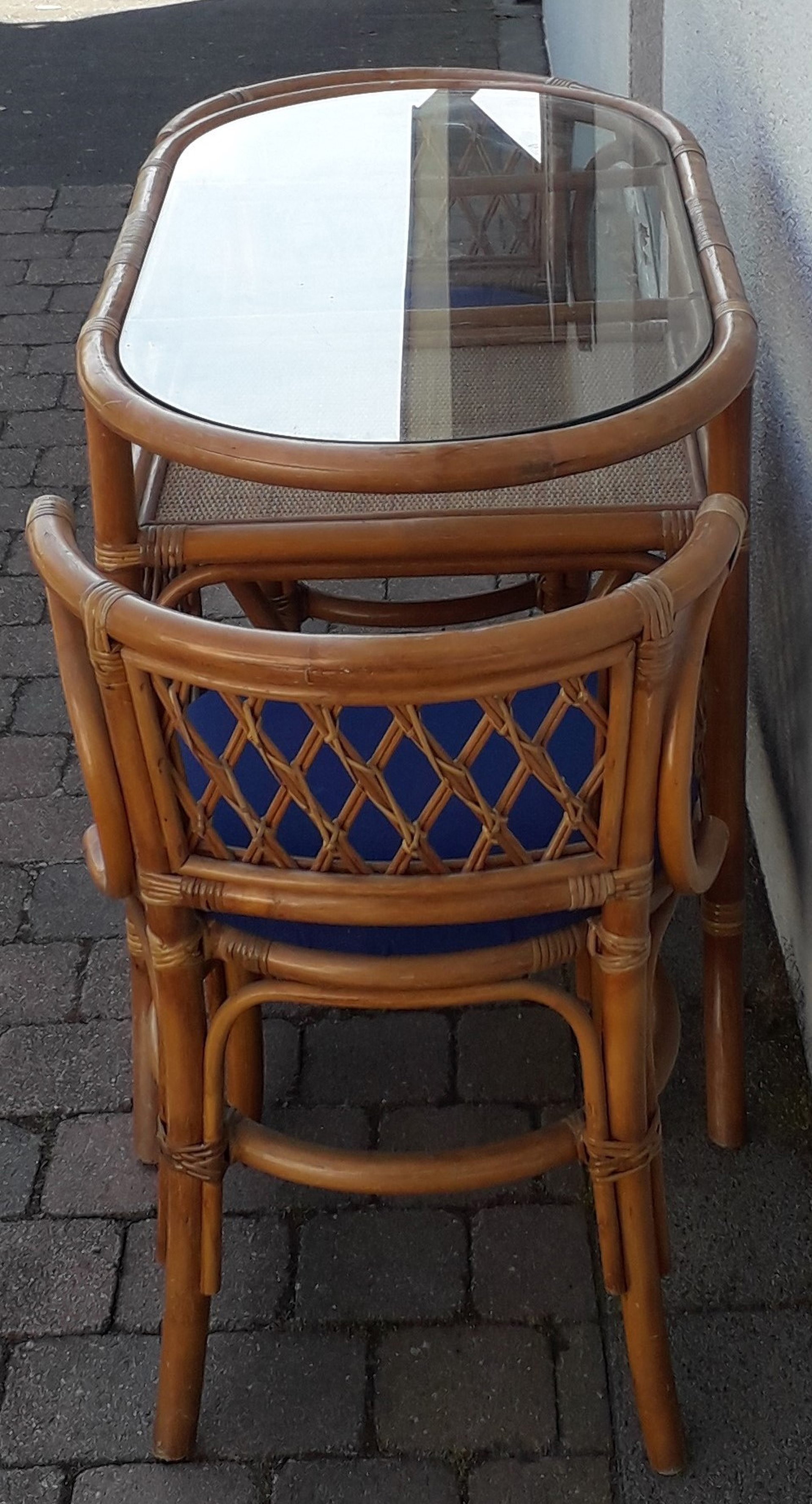 Egg shaped rattan bistro set hot sale