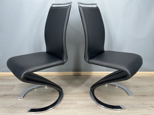 2x chaises de salle à manger modernes