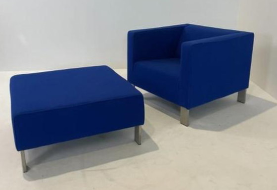 Image 1 of Fauteuil et pouf Gerard van den Berg