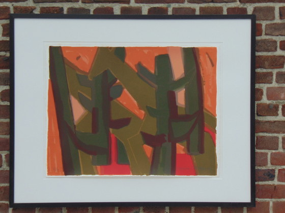 Image 1 of Xandra Donders - Giraffe behind trees II