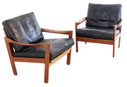 2x Illum Wikkelso for Niels Eilersen armchairs vintage Danish design