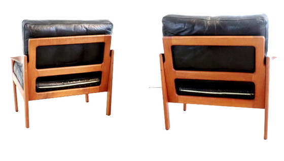 Image 1 of 2x Illum Wikkelso for Niels Eilersen armchairs vintage Danish design