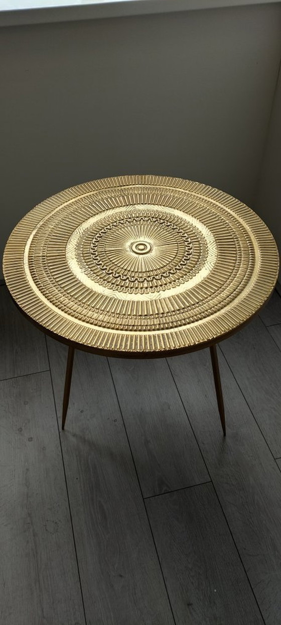 Image 1 of Gold Side Table Metal