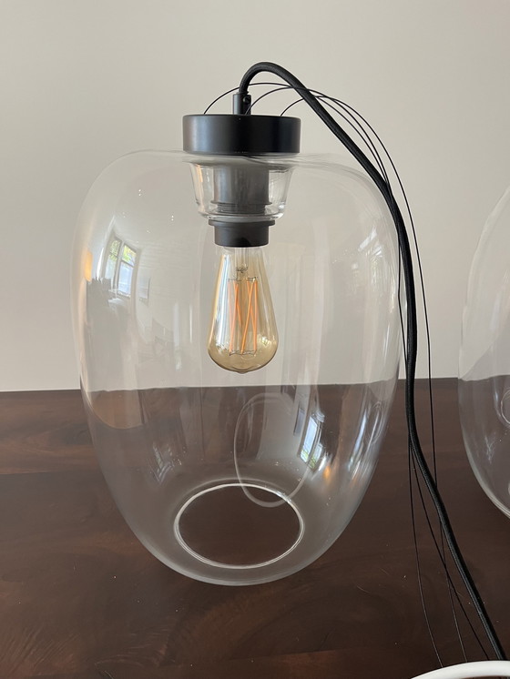 Image 1 of 2x Bolia Grape Pendant Glass Ball Lamp Ceiling