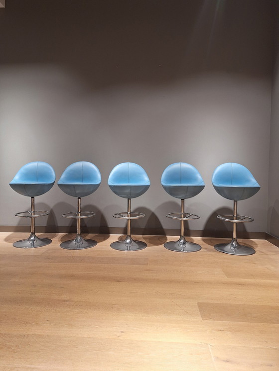 Image 1 of Set Of 5 Börje Johanson Bar Stools 1960s